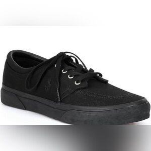 Polo Ralph Lauren Men's Faxon X Black Canvas Lace Up Sneakers Shoes Size: 11
